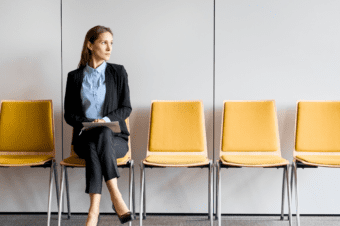 Woman at interview